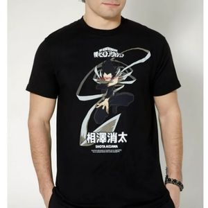 Spencer's Men's NWT My Hero Academia Shota Aizawa Black Graphic T-Shirt Sz Large